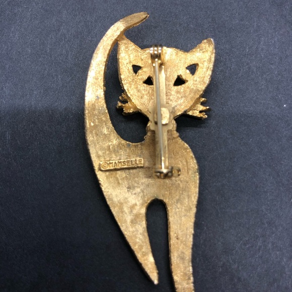 Sold!Vintage Cat Brooch/Pin by Mamselle - Picture 4 of 6